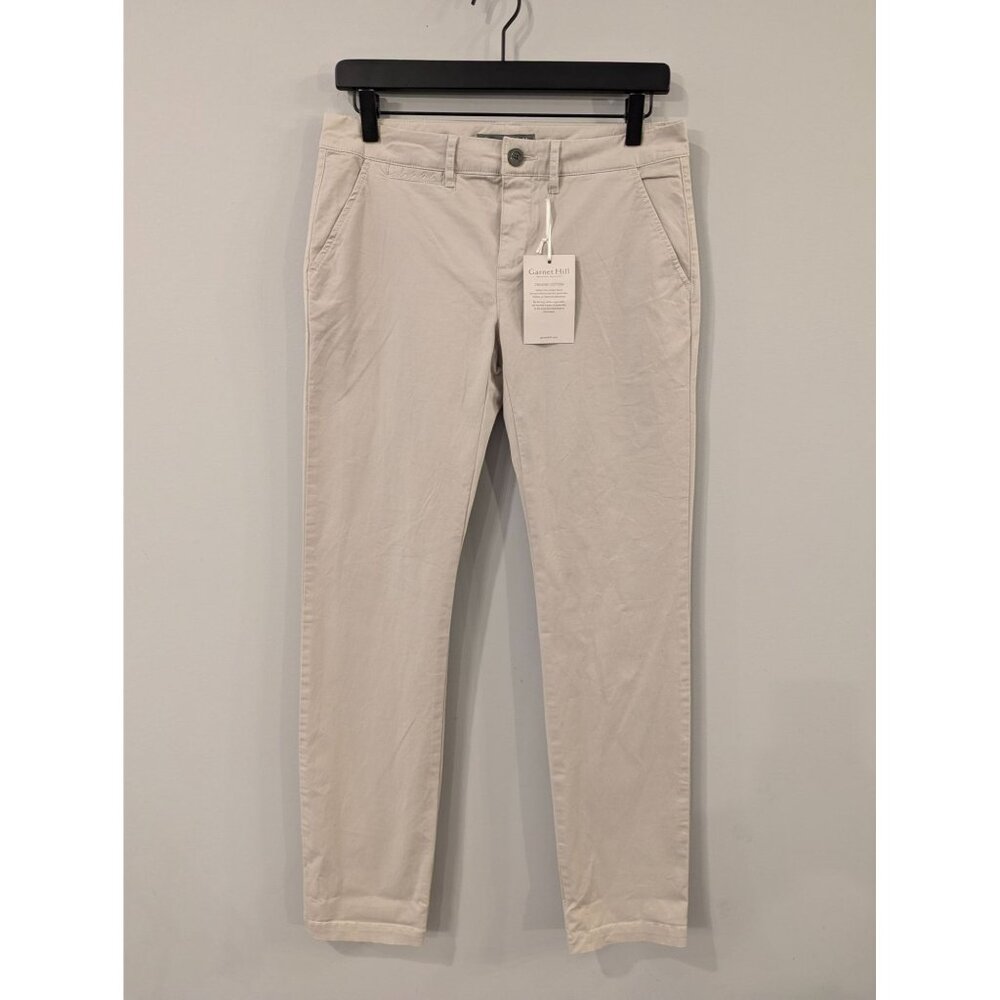 NWT Garnet Hill Organic Cotton Pants Beige Size 2